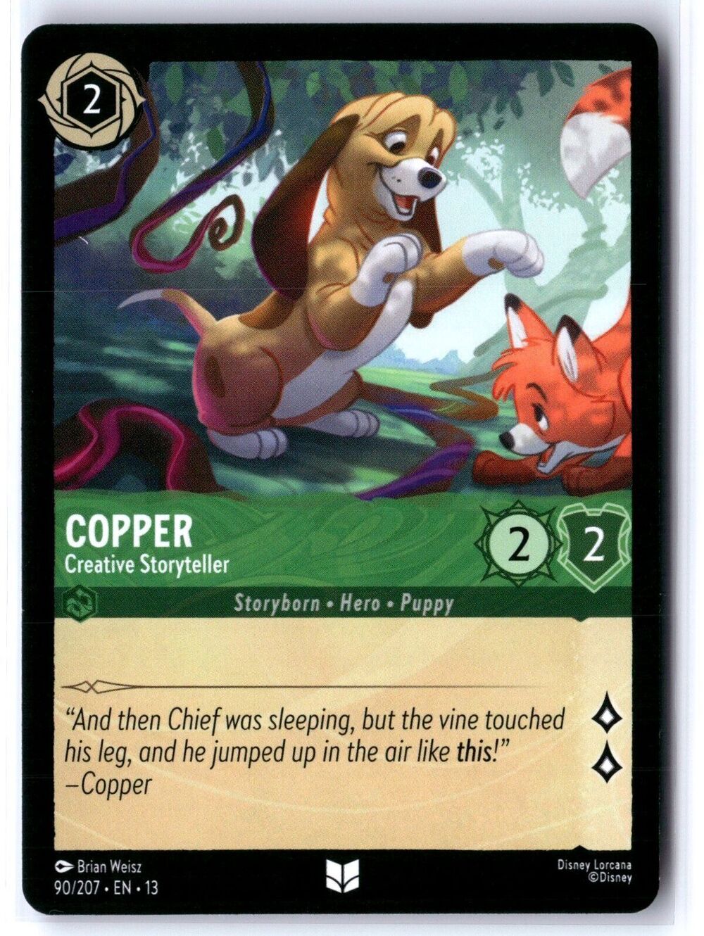 Copper - Creative Storyteller Uncommon Attack of the Vine! 90/207 NM
